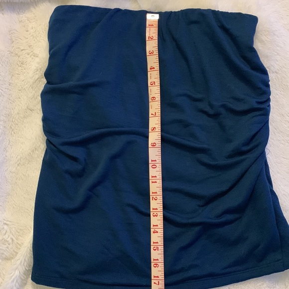 Free People Twist Mini Skirt | Blue | Ruched | Twist Front | SZ Small Petite - Picture 11 of 11